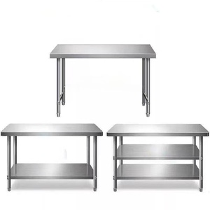 <span class=keywords><strong>Table</strong></span> <span class=keywords><strong>de</strong></span> travail en acier inoxydable à 3 niveaux, résistante à la corrosion, <span class=keywords><strong>de</strong></span> qualité supérieure, prix d'usine, pour restaurant et cuisine - Product Image 4
