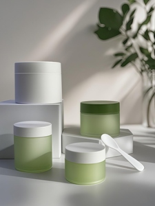 Cao cấp sang trọng hai lớp PP <span class=keywords><strong>Jar</strong></span> mờ nắp vặn màu trắng công suất cao container cho chăm sóc da Kem mắt kem lotion bao bì - Product Image 6