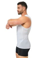 Débardeur de compression athlétique sans manches pour hommes débardeur d'entraînement couche de base de sport t-shirt de basket-ball en cours d'exécution