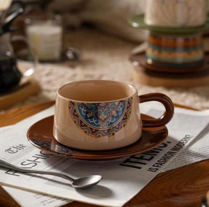 <span class=keywords><strong>Tasse</strong></span> en céramique de style anglais, créative, simple, rétro, luxueuse, pour la maison, idéale pour le petit-déjeuner, le lait, le jus, le café - Product Image 5