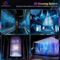 Lampu Nanas 3D Kristal Transparan 23mm RGB Pencahayaan 360 Derajat DC12V Cocok untuk Dekorasi Museum dan Tempat Wisata Populer