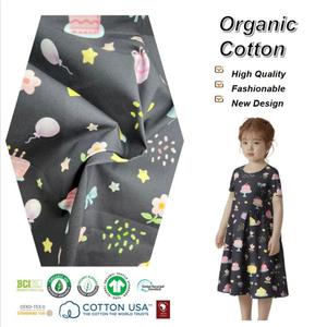 Top venduto cotone Spandex stampa digitale tessuto popeline <span class=keywords><strong>Liberty</strong></span> Soft per le ragazze vestito tessuto organico di peso medio - Product Image 1