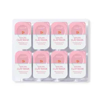 Private Label Beauty Gezichtsverzorging Japan Sakura Biologische Oem 24K Roze Klei Masker Capsule