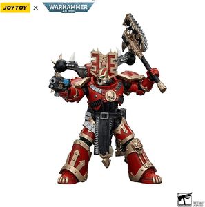 JOYTOY <span class=keywords><strong>Warhammer</strong></span> <span class=keywords><strong>40K</strong></span> World Eaters Khorne Berzerker Figurine d'action à l'échelle 1/18 (4,96 pouces) Modèle de collection Mecha - Product Image 4