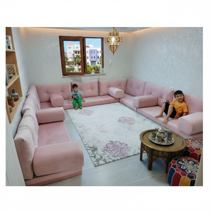 Customizable Arabic Majlis <b>Moroccan</b> Floor <b>Sofa</b> Set L-Shaped and U-Shaped Options for Modern Home and Apartment Decor - Product Image 3