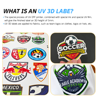Inagni Imprimante d'étiquettes 3D UV 60cm pour badges de clubs de football, vêtements, épaulettes et chapeaux