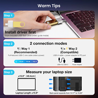 Solution tout-en-un : Écran triple 15,6 pouces pour ordinateur portable, double 1080P IPS FHD, compatibilité étendue pour ordinateurs portables de 13 à 17,3 pouces, prix usine