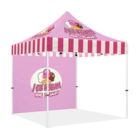 Tente publicitaire personnalisée 10x10FT avec logo imprimé, gazebo pliable en aluminium, imperméable et résistant au vent, pour événements et salons professionnels