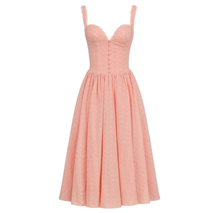 Abiti da sera in Chiffon lunghi personalizzati eleganti da donna rosa caldo - Product Image 5