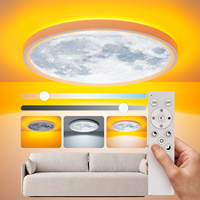Moderna Lámpara de Techo LED Circular Blanca de Superficie, Ultra Delgada, para Dormitorio, Sala de Estar, Oficina en Casa, con Control Remoto