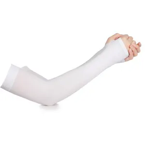 Slimming Plain Upf 50+ Ice Silk Fabric Over Sleeve Sports Cycling Fishing Sun Protection Solid Arm Sleeve