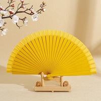 Ventilateur pliant en bois pour accessoires de vêtements peints à la main Style chinois Performances de danse classique ventilateur de poche ornements de maison