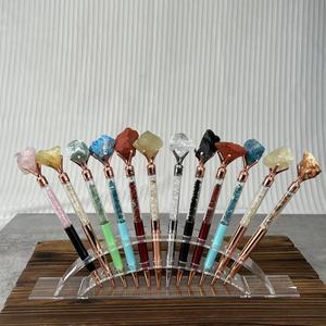 Penjualan laris pena CIP kristal pena kuarsa batu mentah bahan berbeda pena untuk hadiah penyembuhan - Product Image 2