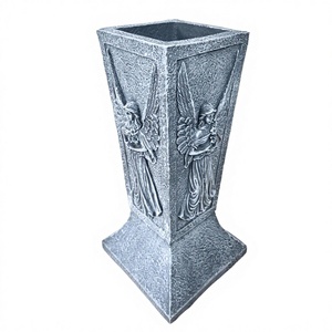 Jarrón de Resina para Cementerio con Espiga para Flores, Decoración para Jardín y Césped, Hecho a Mano - Product Image 2