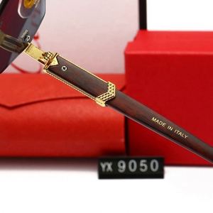 Gafas de Sol Polarizadas de Lujo 9050 Customs 2022 para Mujer y Hombre, Armazón Metálico Cuadrado Pequeño en Rosa/Morado/Gris con Protección Solar - Product Image 4