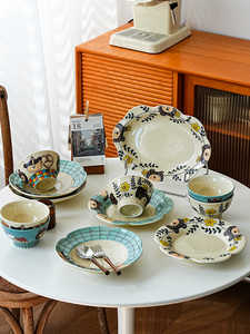 Factory Wholesale Cartoon Underglaze Ceramic <b>Dinnerware</b> <b>Sets</b> High Quality Oven Safe Dishwasher Safe Customizable Colors - Product Image 2