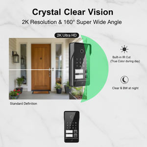Sistema de <span class=keywords><strong>Videoportero</strong></span> Inteligente Hiwink de 2 Cables para Múltiples Apartamentos, de <span class=keywords><strong>4</strong></span> a 8 Unidades, para <span class=keywords><strong>Viviendas</strong></span>, Resolución 2K, Gran Angular, <span class=keywords><strong>Kit</strong></span> de Timbre WiFi - Product Image 4
