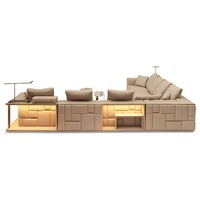 Tissu Nubuck Moderne Luxueux avec Design de Haute Qualité Fabriqué en Chine Canapé d'Angle