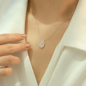 Collier en argent sterling S925 pour femme avec ruban crème et nœud souriant, chaîne de clavicule polyvalente, beauté riche et blanche, accessoire en perles - Product Image 2