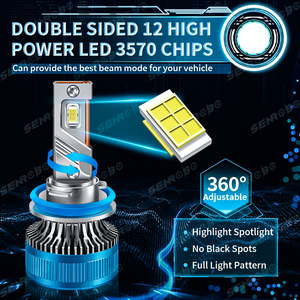 최고 판매 최신 K10 12V 70W 14000LM 6000K 칩 안개등 오토바이 LED 조명 H4 9007 듀얼 빔 LED 자동차 전조등 - Product Image 2