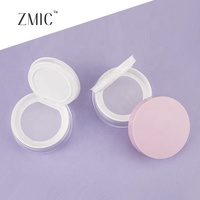 Étui à poudre libre rose mignon avec applicateur, film transparent, conteneurs ronds pour poudre libre avec tamis en maille 10g