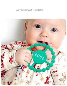 Soft Reusable Teether Toy Funny <b>Rubber</b> <b>Ring</b> for Sore Gums Sensory Chew Baby Boys Girls - Product Image 5