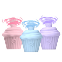 Eiscreme-förmiger Rotierender Zungen-Vibrator Klitorale Leckstimulation Niedliches Dessert-Design Weiches Silikon Erwachsenen-Sexspielzeug für Frauen
