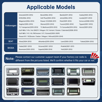 Autoradio 7 pouces Road Top avec Airplay, CarPlay, multimédia, stéréo audio, Android Auto, écran Linux pour Volkswagen, Seat, Skoda 2003-2015