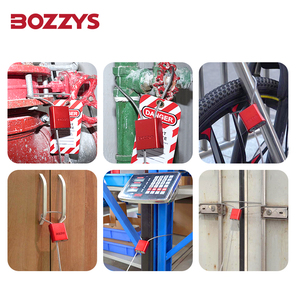 Bozzys Khóa cơ thể có thể điều chỉnh có thể thu vào ổ khóa nhựa bọc thép không gỉ cáp khóa an toàn van ổ khóa - Product Image 5