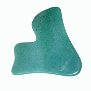 Planche de massage Gua Sha en Aventurine Verte en forme de V pour le visage et le corps – Outil de gommage en gros - Product Image 6