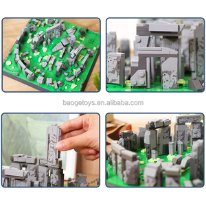 Wange khối xây dựng bộ kiến trúc stonehenge đồ chơi trẻ em khối xây dựng bộ - Product Image 5