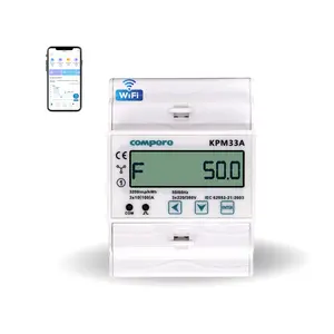 Easy installation 100A direct wiring wifi din rail 3 phase two way energy meter