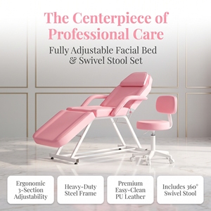 Luxurious PU Black White <b>Adjustable</b> Leg Beauty Massage Chair Foldable Tattoo Barber Bed Chair Facial Therapy Eyelash Cheap - Product Image 1