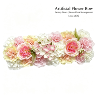 Panneau floral en soie artificielle, mélange de roses et d'hortensias, pour mur floral, toile de fond, décoration d'arche de mariage, vitrine