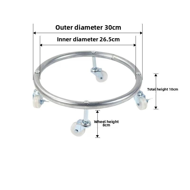 Acier inoxydable + Roues blanches avec freins [boîte couleur]