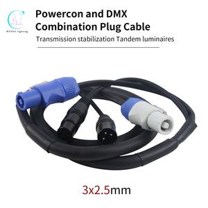 Cable DMX de Alta Calidad de 1m 2m 3m 5m 10m de 3 Pines para Iluminación de Escenario, Cable Combinado Powercon Plus - Product Image 3