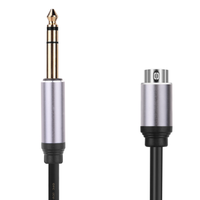 Câble premium 6.35mm mâle ou femelle vers midi 5pin, 1/4
