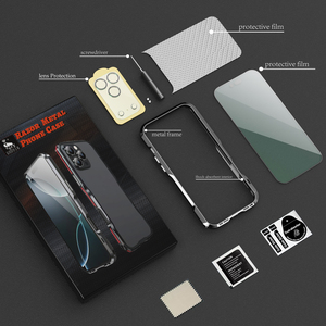 Coque de protection antichoc en métal avec cadre en aluminium et vis, et film protecteur d'objectif offert pour <span class=keywords><strong>iPhone</strong></span> 17 Pro Max 16 15 7 8p - Product Image 4