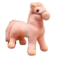 Adorable poupée cheval en peluche, quatre couleurs classiques, forme réaliste debout, tissu doux, belle décoration, cadeau parfait pour les enfants
