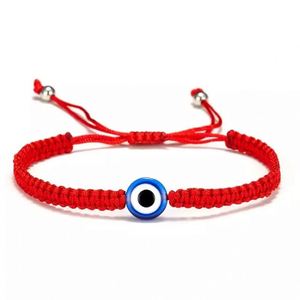 Men's Fashion Handmade Blue Eye <b>Bracelet</b> Adjustable Lucky Red String <b>Rope</b> Woven <b>Bracelet</b> - Product Image 1