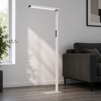 Lampe sur pied LED réglable avec bras flexible, gradation progressive, contrôle tactile, protection oculaire, chargement USB, pour lecture en chambre