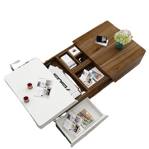 Mesa de Centro Moderna con Espacio de Almacenamiento, Tapa Elevadora y 2 Cajones - Product Image 1