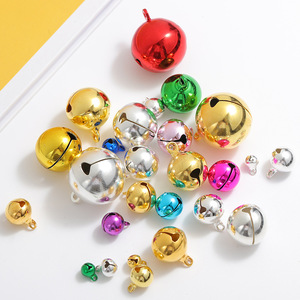 Clochettes rondes électroplaquées 6mm 8mm 10mm 12mm 14mm 16mm 18mm 20mm Accessoires décoratifs de Noël Artisanat Métal Fer forgé - Product Image 3