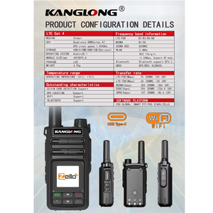Kanglong G-38 4G LTE xách tay Microphone Walkie Talkie với wifi và GPS 5000km bảo hiểm toàn cầu zello G-38 - Product Image 6