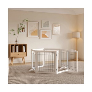 Usine de haute qualité en bois <span class=keywords><strong>pour</strong></span> animaux de compagnie porte de porte rétractable produit <span class=keywords><strong>pour</strong></span> animaux de compagnie grande clôture <span class=keywords><strong>pour</strong></span> chien intérieur 6 panneaux barrière <span class=keywords><strong>pour</strong></span> animaux de compagnie à vendre - Product Image 4