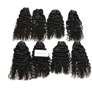 Paquetes de cabello virgen procesado a máquina indio brasileño de doble trama Cabello indio de onda profunda alineado con cutícula natural sin procesar - Product Image 1