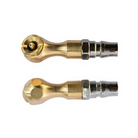 Buse de gonflage de pneus en laiton robuste à débit fermé avec connecteur rapide pour pneus de voiture, camion, moto et vélo