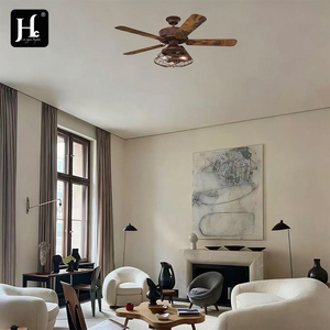 Factory wholesale 122cm indoor farmhouse <b>ceiling</b> fan with LED <b>light</b> and <b>remote</b> <b>control</b> 153 full copper metal motor air cooling - Product Image 3