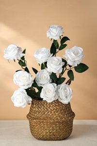 Roses artificielles en velours en gros, en vrac, rouges, blanches, bleues, roses, noires, violettes, fleurs décoratives personnalisées - Product Image 2