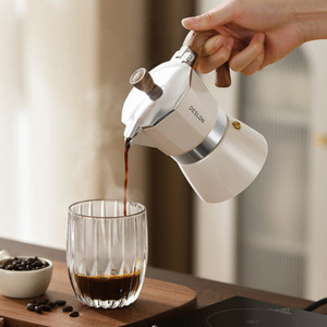 Juego de Café Deslon con Molinillo, Cafetera Moka, Espumador de Leche, Diseño Minimalista Blanco Hueso - Product Image 4